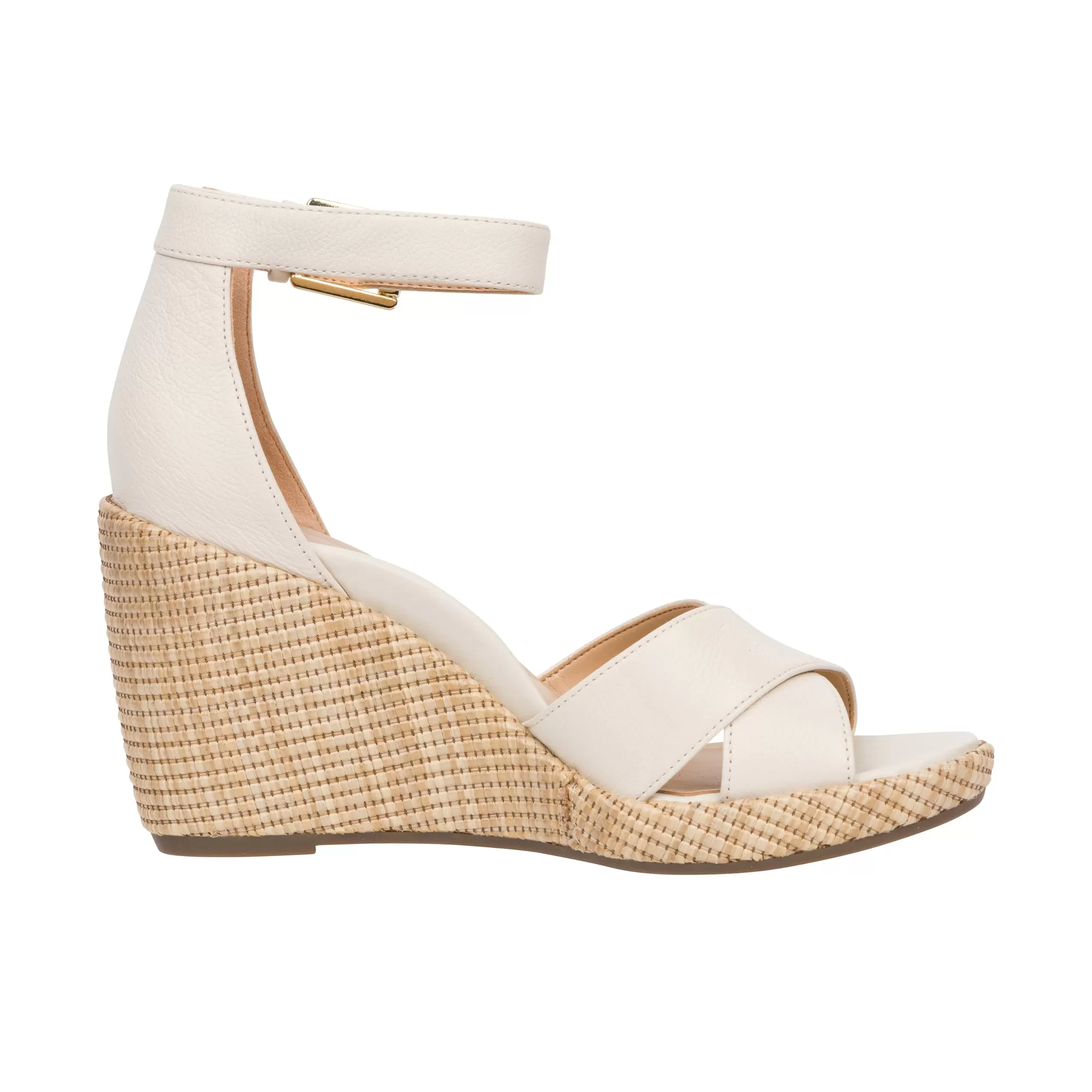 Vionic Womens Marina Wedge Sandal Cream