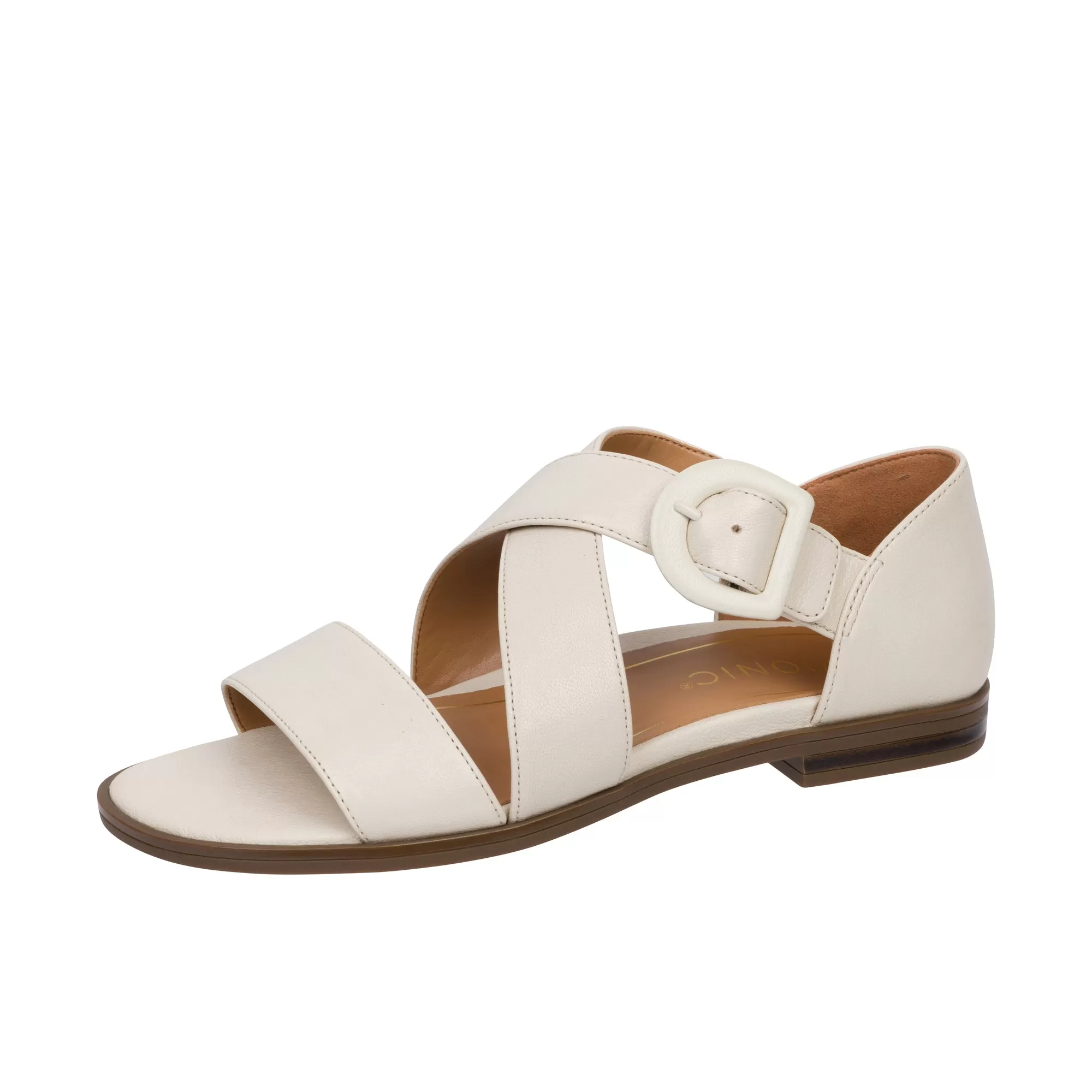 Vionic Womens Pacifica Strappy Sandal Cream