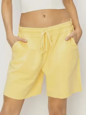 Walking On Sunshine Yellow Drawsting Short