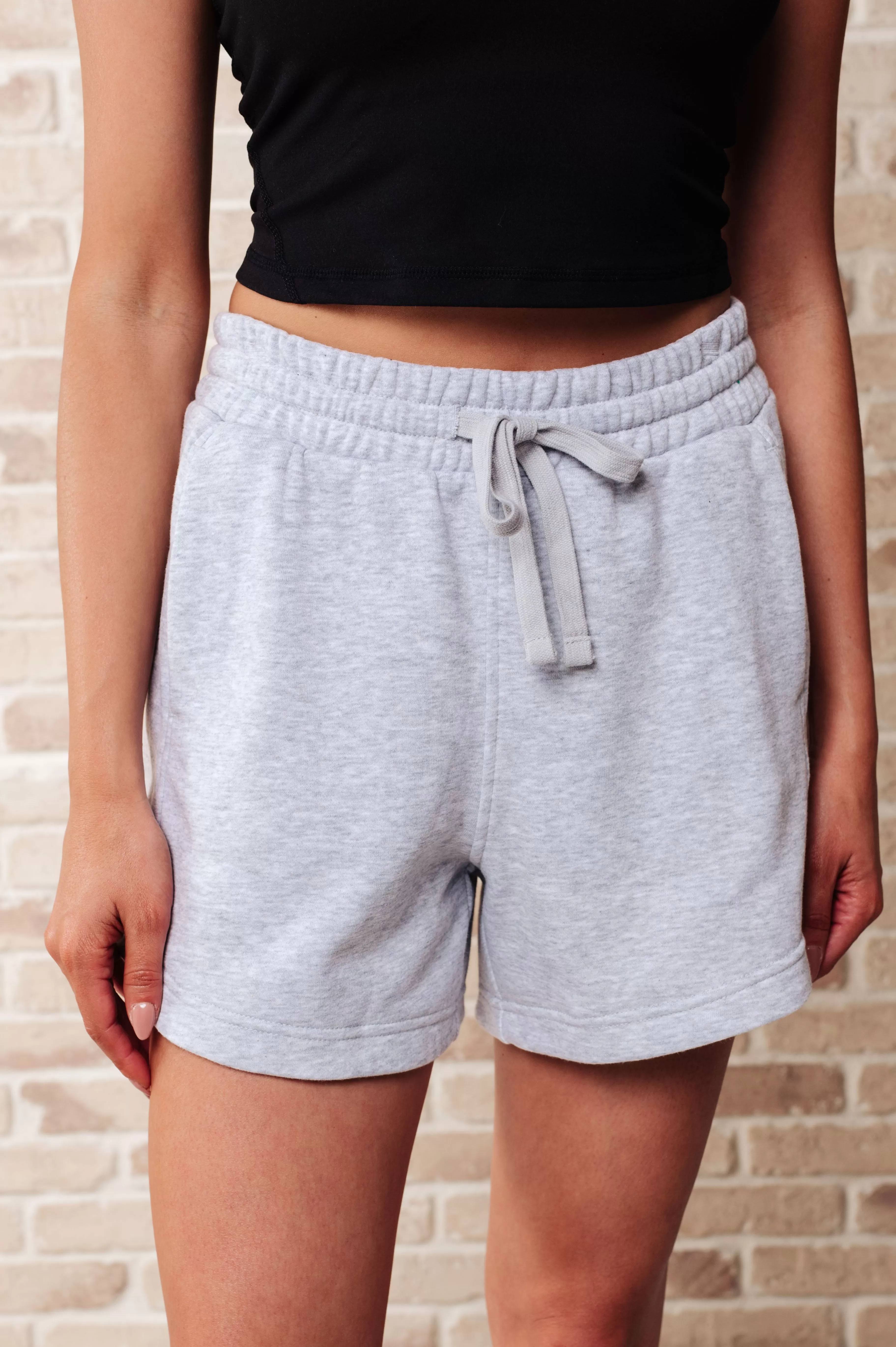 Wanda Drawstring Shorts in Grey