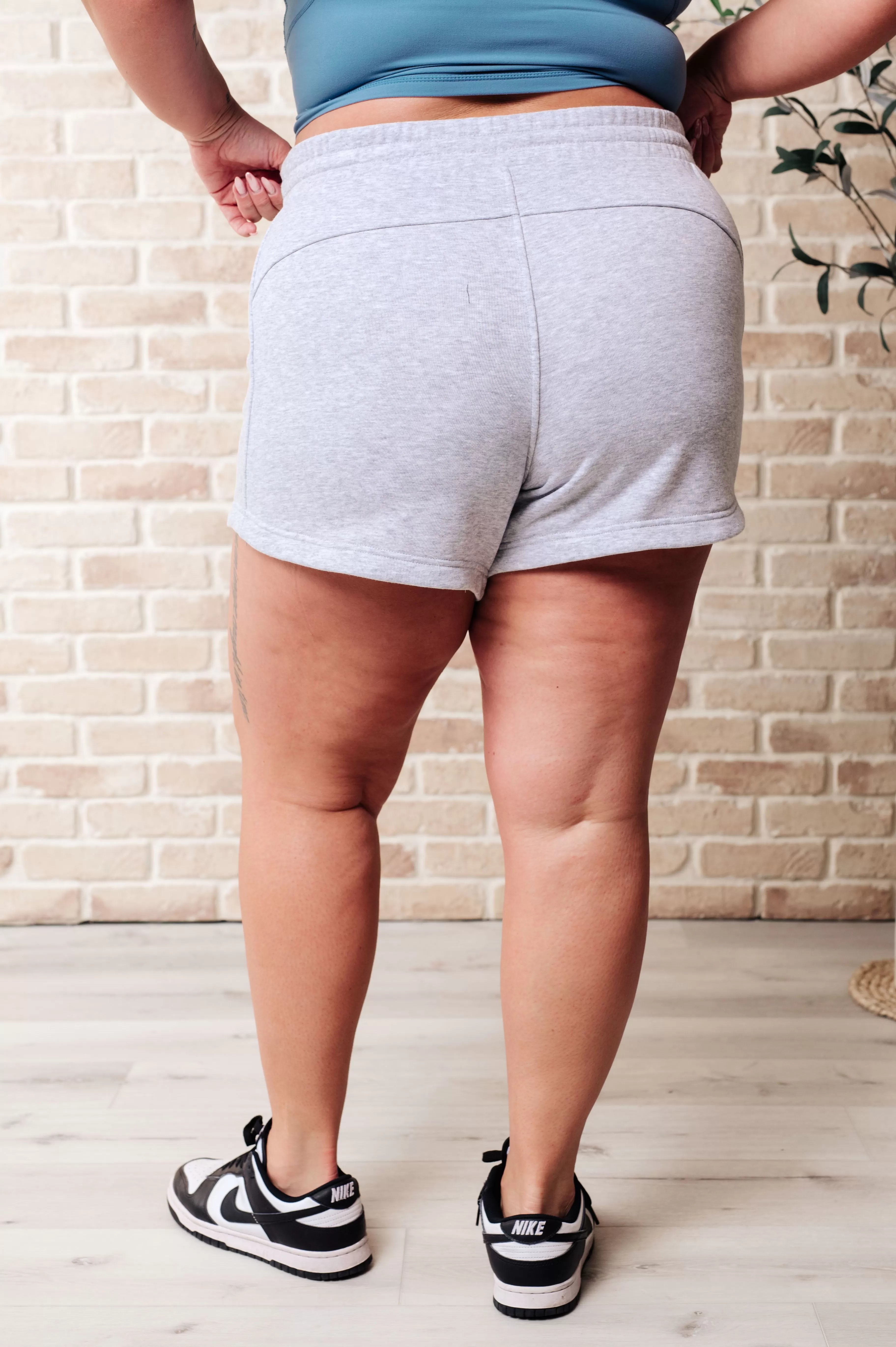 Wanda Drawstring Shorts in Grey