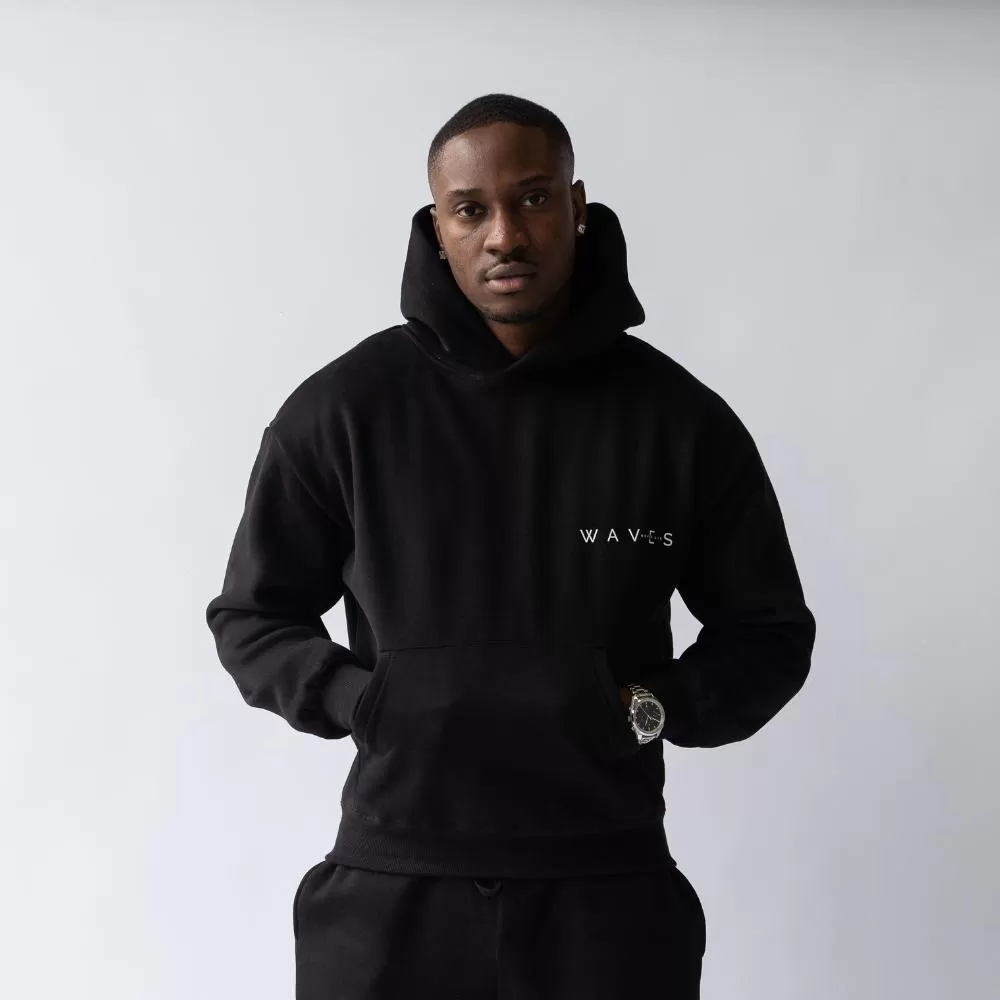 Waves Collection 001 Hoodie (Triple Black)