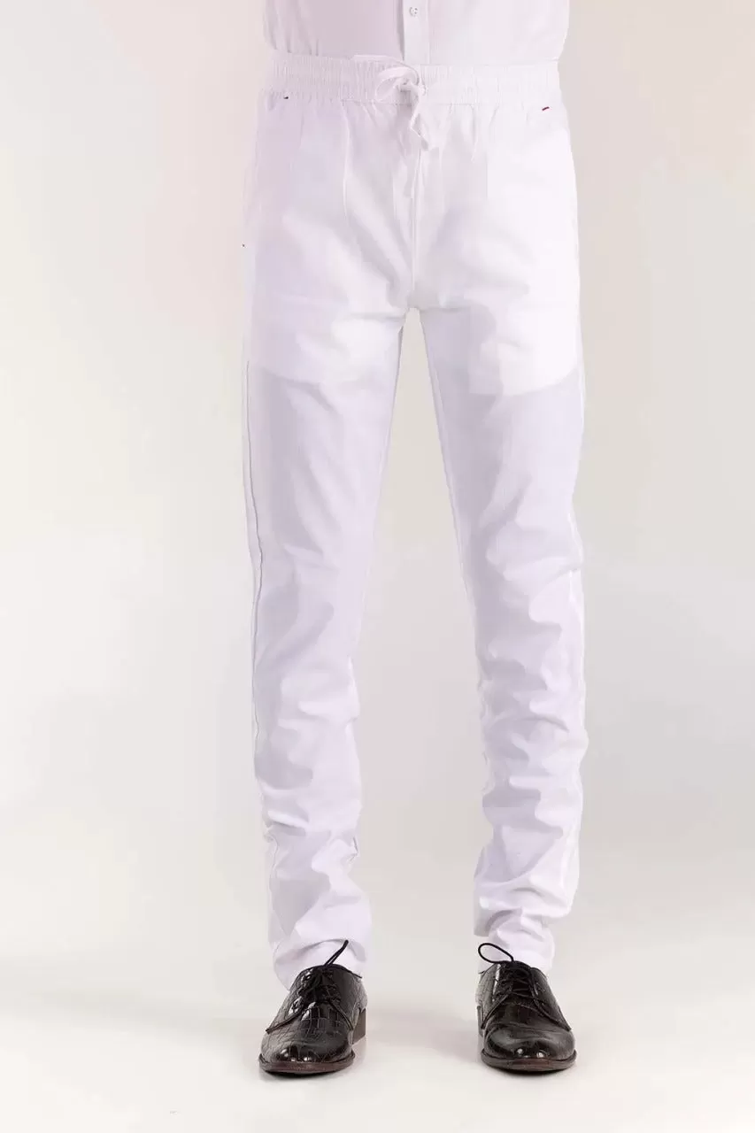 White Basic Trousers