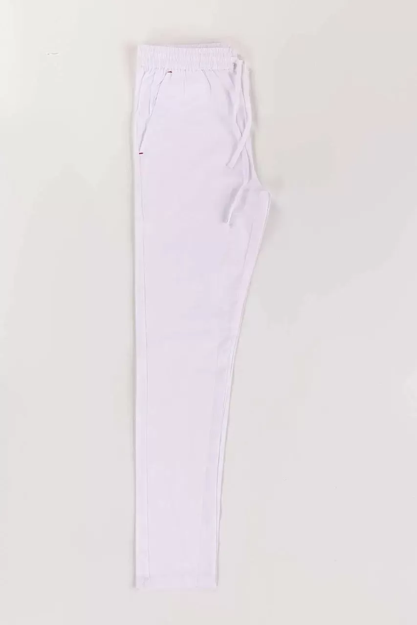 White Basic Trousers