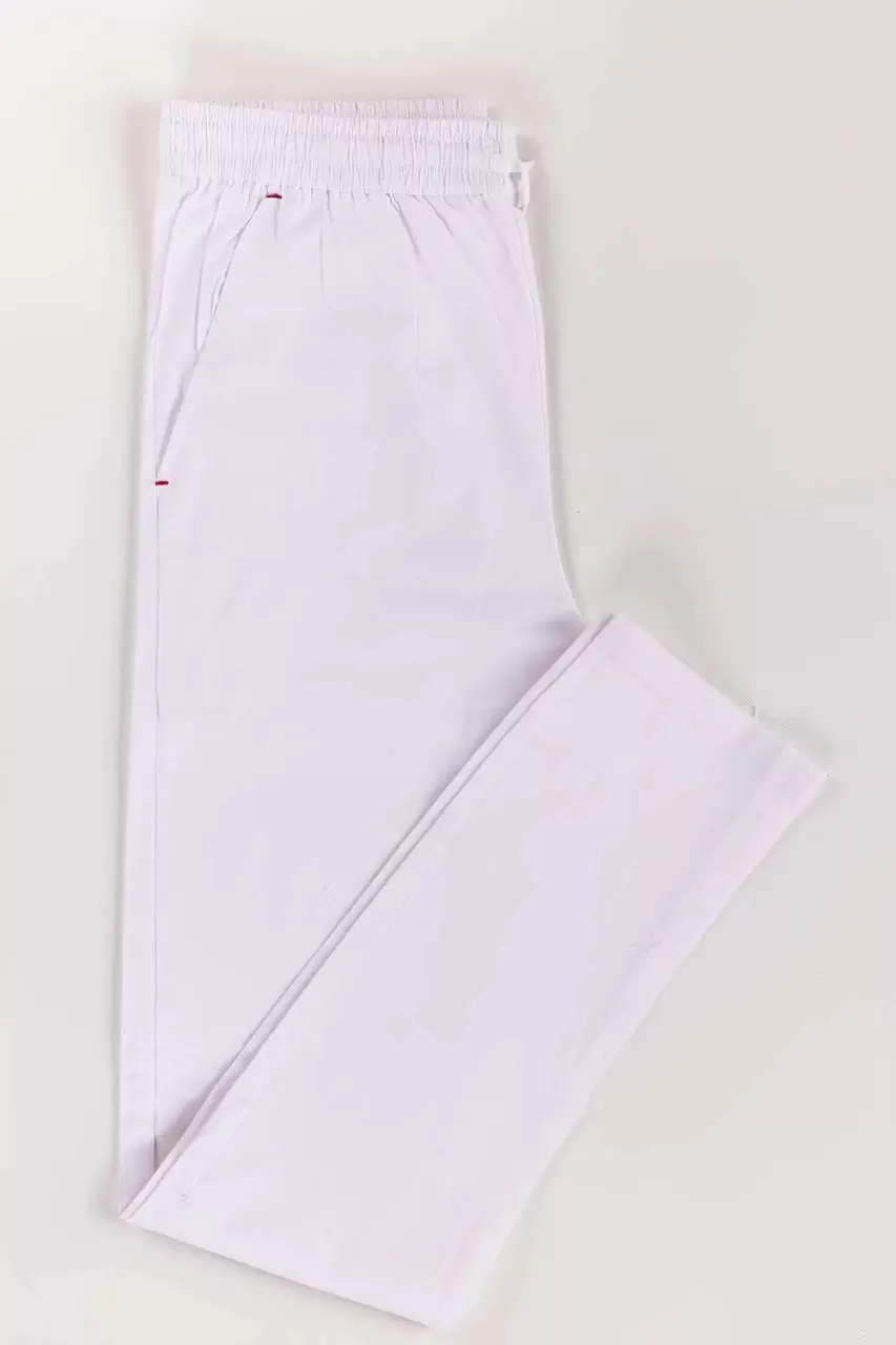 White Basic Trousers