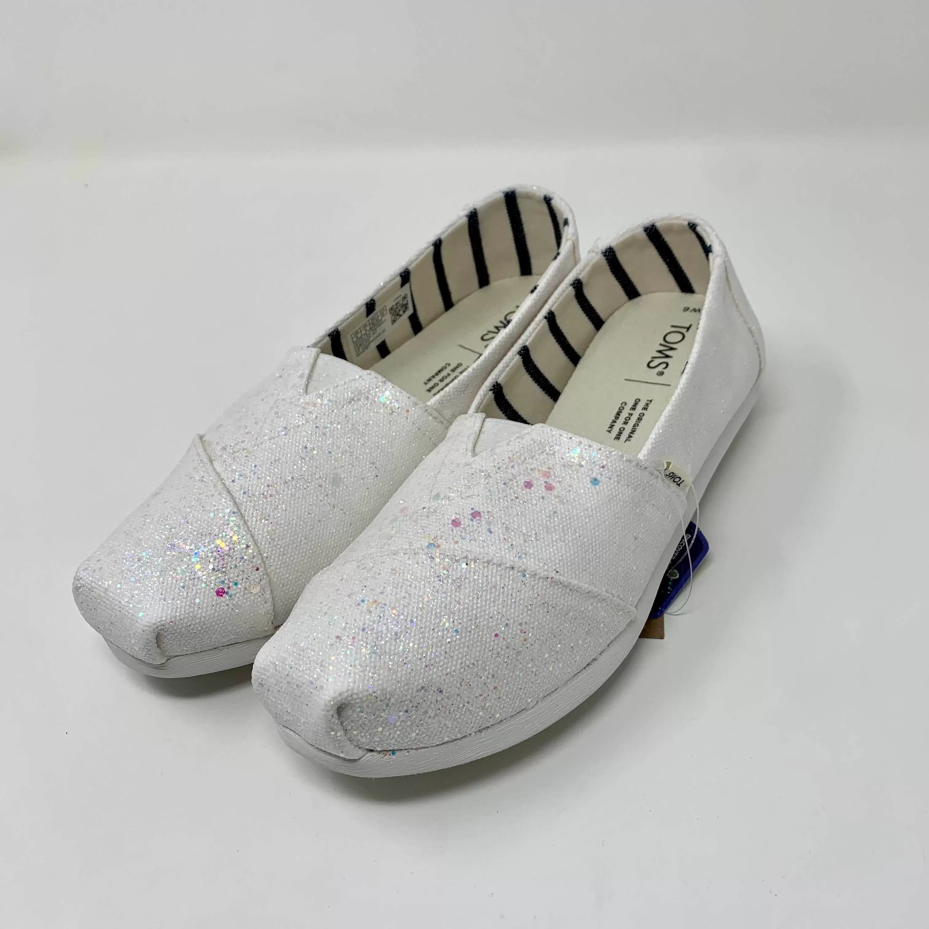 White Crystal Glitter TOMS