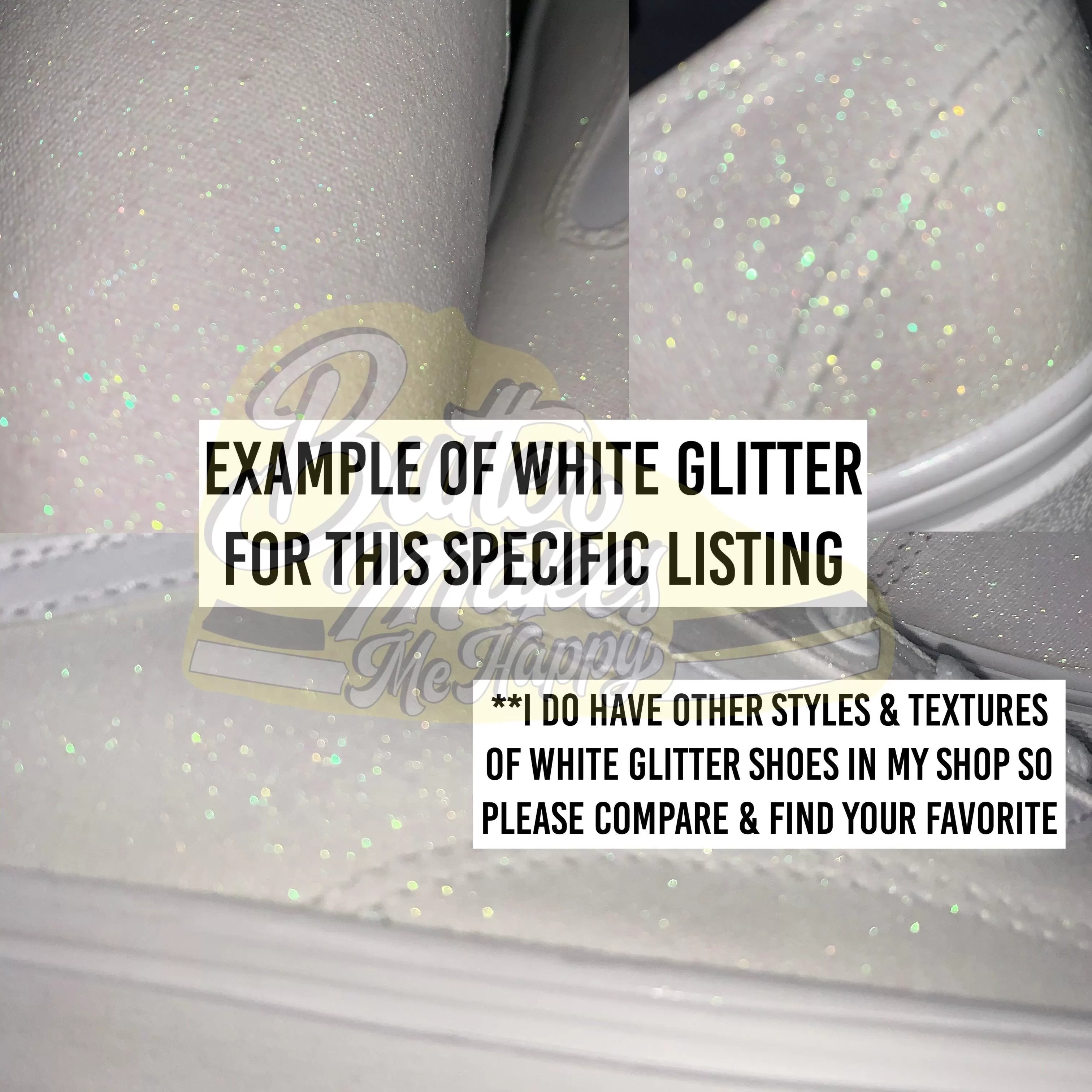 White Glitter TOMS