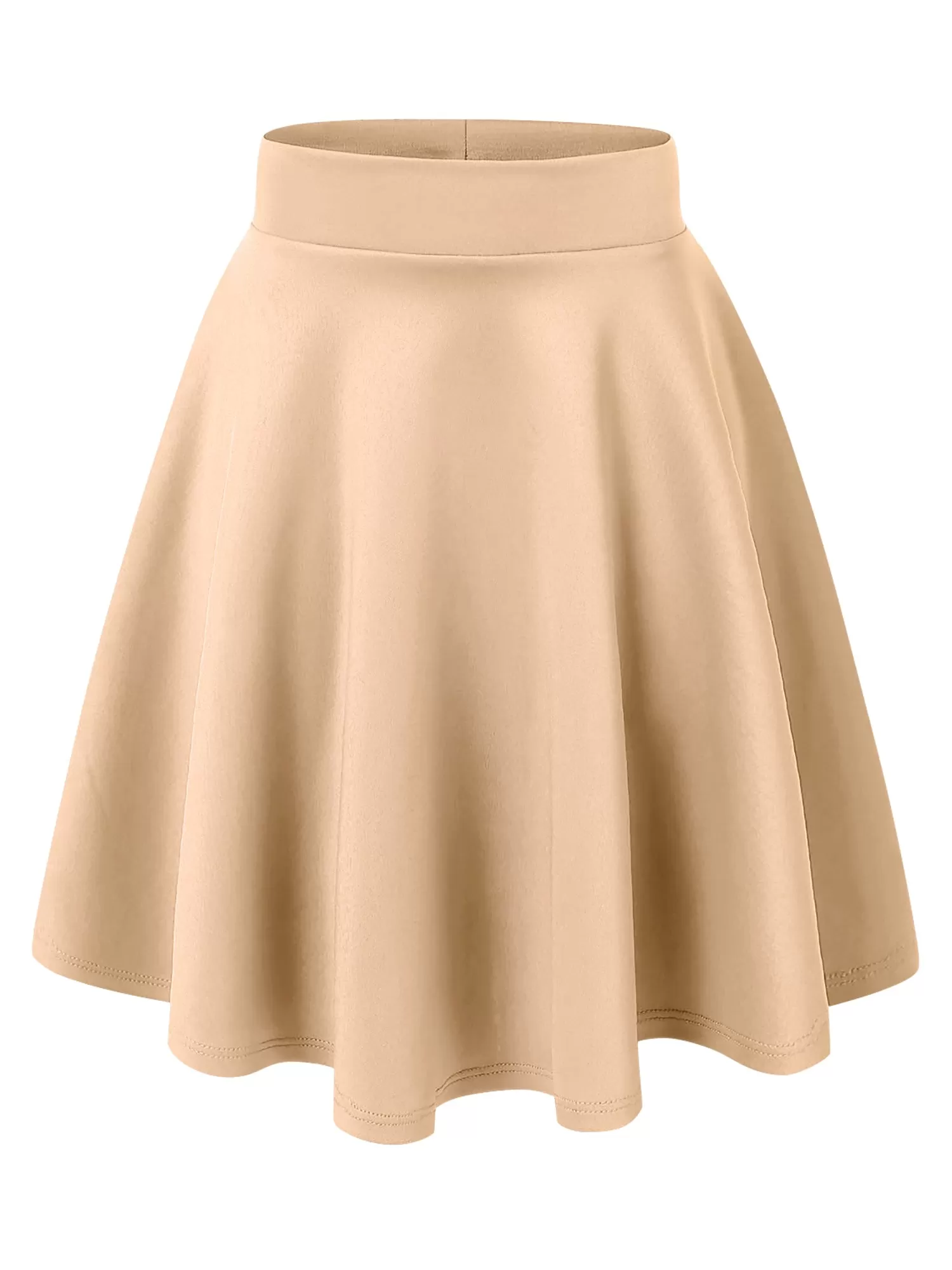 Women's Basic Versatile Stretchy Flared Casual Skater Skirt