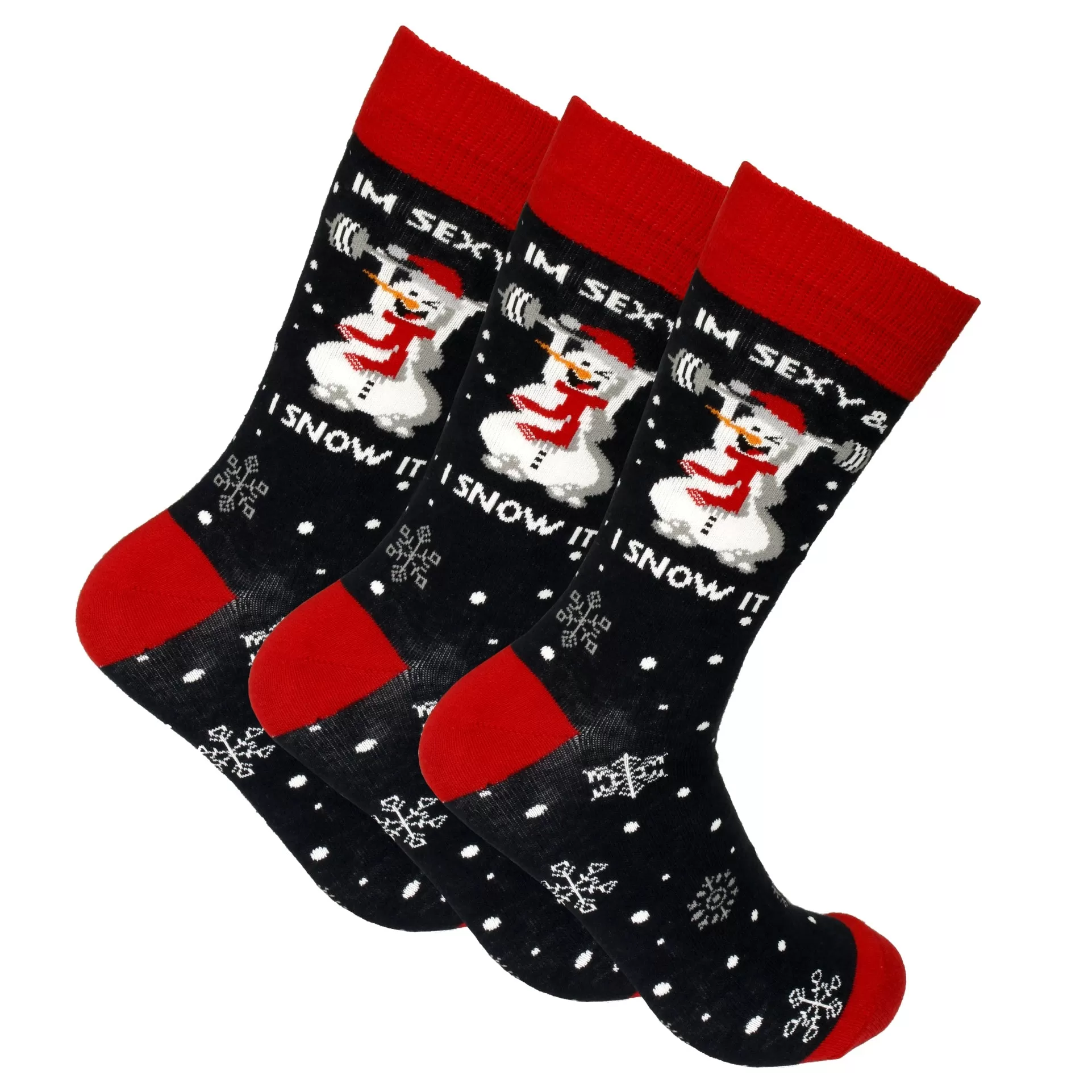 Xact Mens Christmas Xmas Socks Gift Box - UK 7-11 (3-Pack)